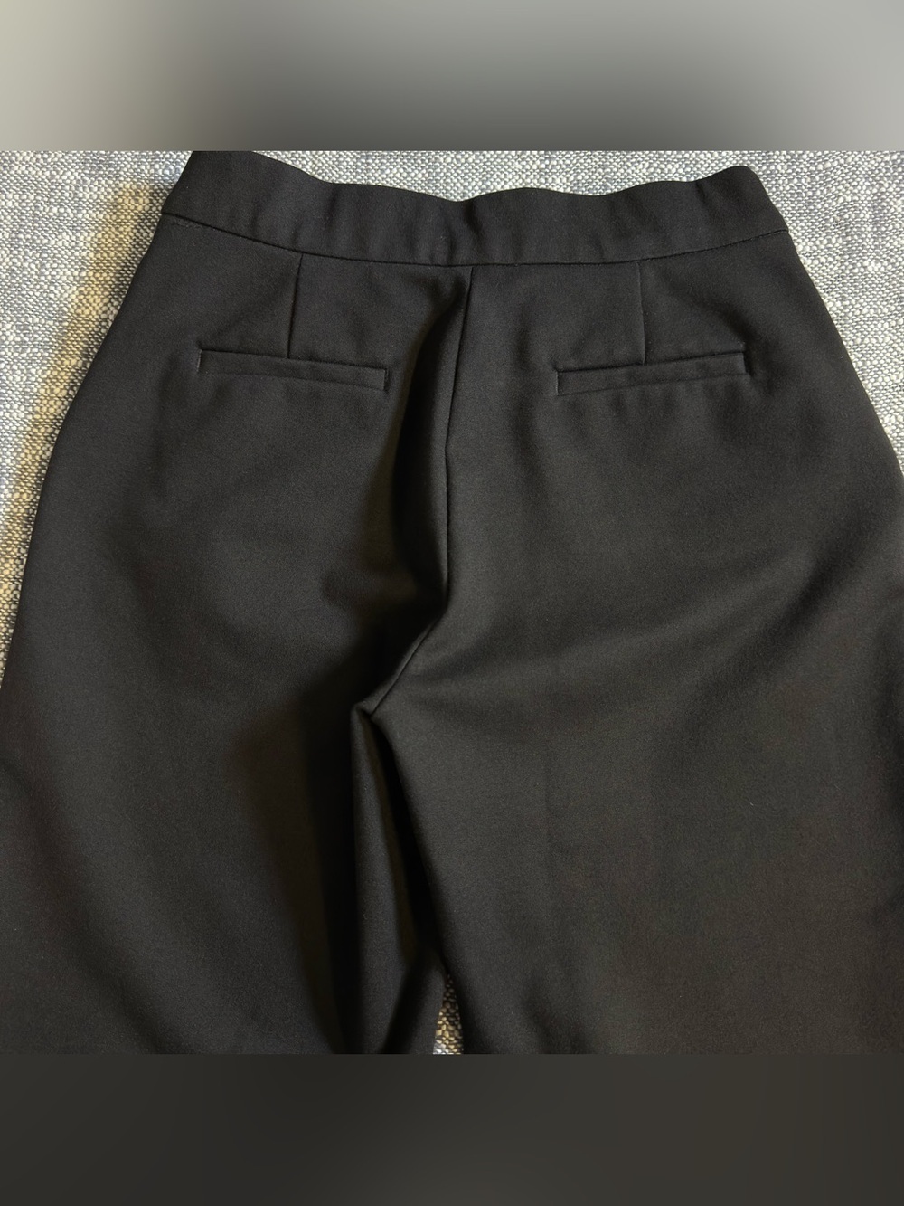 Quince Ultra-Stretch Ponte Trouser Black Size 0 wide leg short crop - Picture 7 of 8